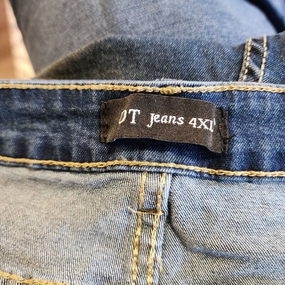 DT Denim Jeans  Butterfly Wide Leg Retro Womens Plus Size 4XL - Picture 4 of 4